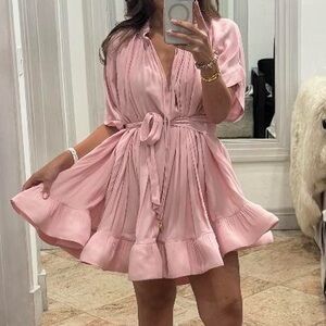 Lanvin Soft Pink Long Sleeve Dress
